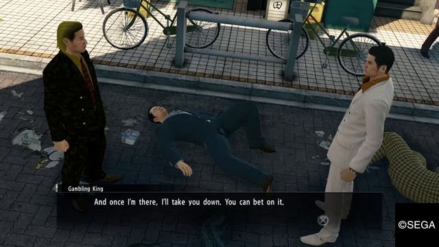 Yakuza 0 - beating up Gambling King смотреть онлайн