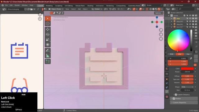 3D Notes Zima Icon | Blender 3.4 смотреть онлайн