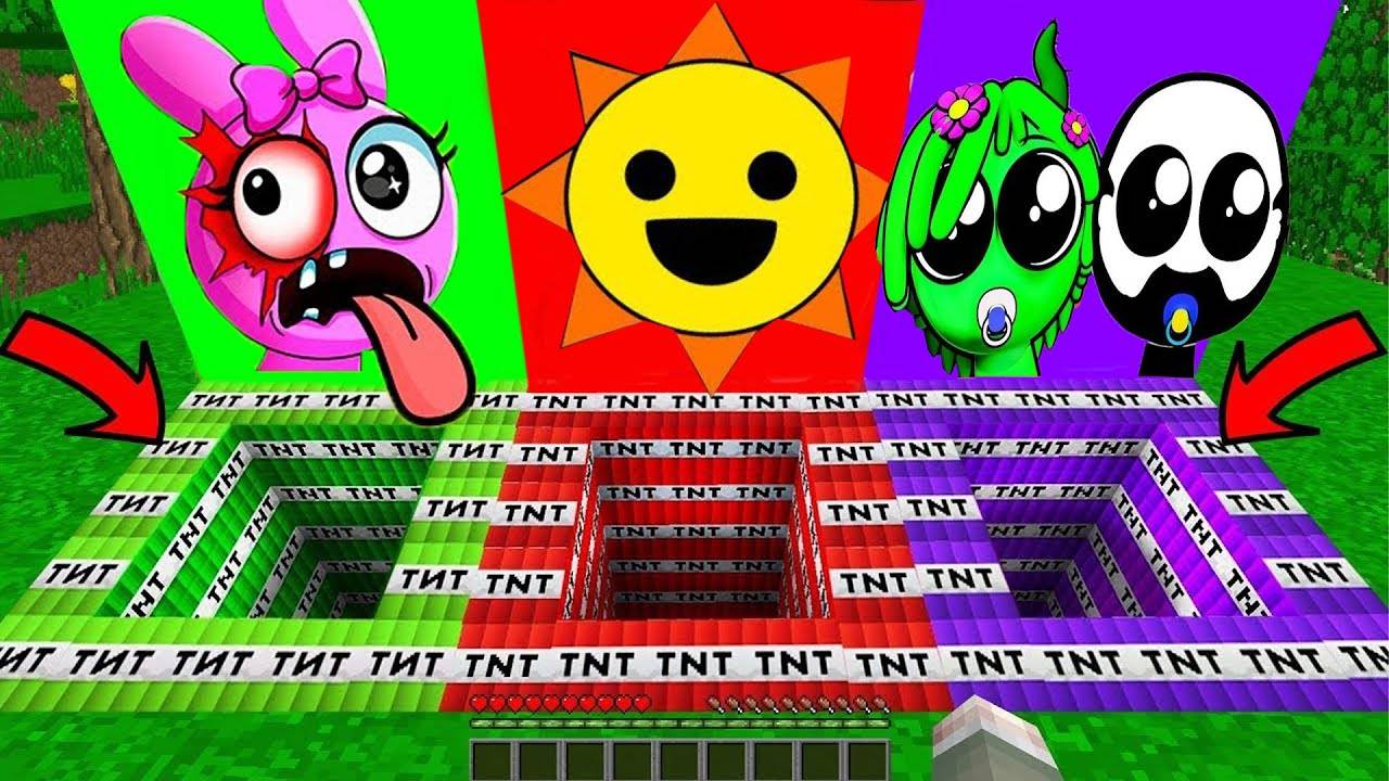 ВЫБЕРИ НЕОБЫНЧНУЮ ЯМУ ДЛЯ СПАСЕНИЯ СПРУНКОВ В ВЫЖИВАНИЕ В МАЙНКРАФТ смотреть онлайн