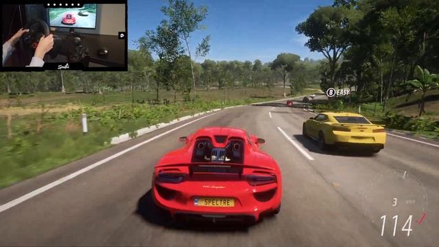[NEW SOUND] 1200HP Porsche 918 Spyder - Forza Horizon 5 | Steering Wheel Gameplay смотреть онлайн