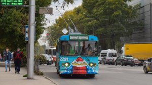 Троллейбус ЗиУ-682Г-2291. Покатушки по Новосибирску.