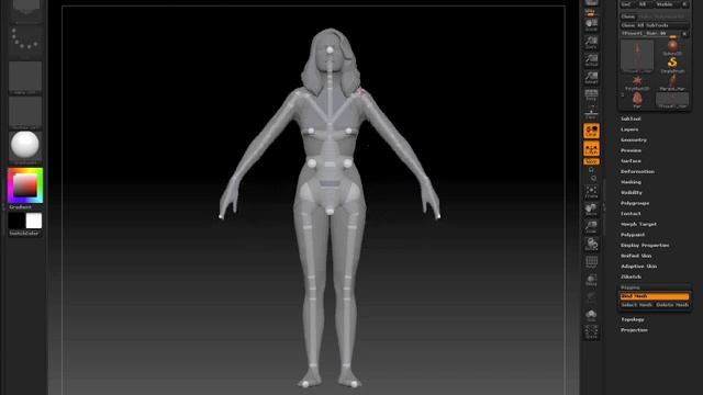 Part2 ZBrush Rigging with Transpose Master смотреть онлайн