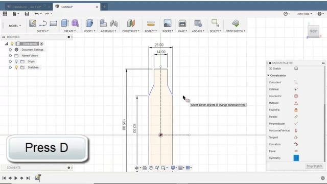 Fusion 360 Chapter 4 Hands-on Test Drive 01 смотреть онлайн