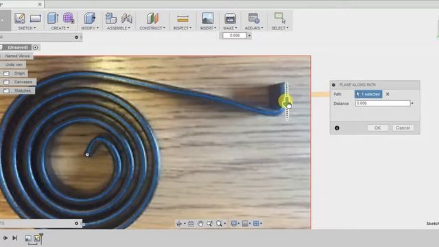 Modeling a clock spring in Autodesk Fusion 360 смотреть онлайн