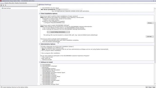 SOLIDWORKS: Admin Image Option Editor смотреть онлайн