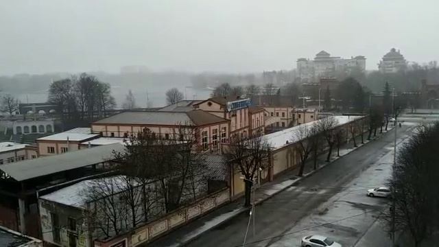 Мокрый снег в Калининграде смотреть онлайн