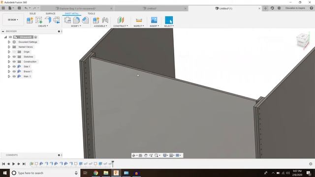 Fusion 360 Leather Patterns - Advanced Sheet Metal - Explorer Bag Part 1 смотреть онлайн