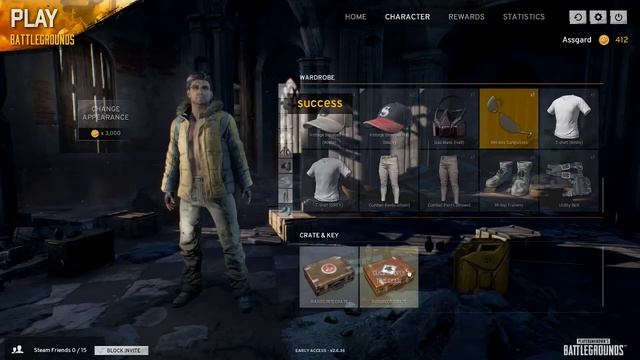 Открываем кейсы PUBG 64 штуки - Survivor Crate, Wanderer Crate
