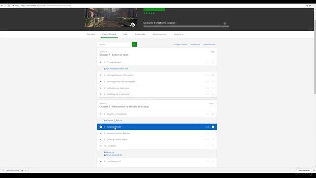 Creating 3D environments in Blender : Udemy dashboard information смотреть онлайн