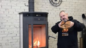 Печь-камин Астон пристенно-угловой, тест в лаборатории Везувий.