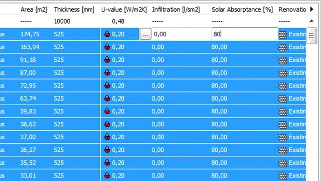 Structures lists: Infiltration, solar absorbance & correction area in ARCHICAD смотреть онлайн