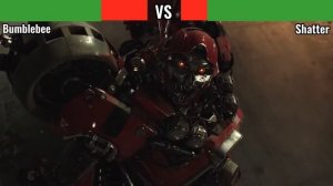 Bumblebee VS Shatter WITH HEALTHBARS | Bumblebee Movie