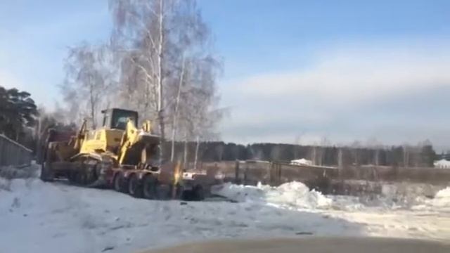 Перевозка бульдозера тралом 60 тонн смотреть онлайн