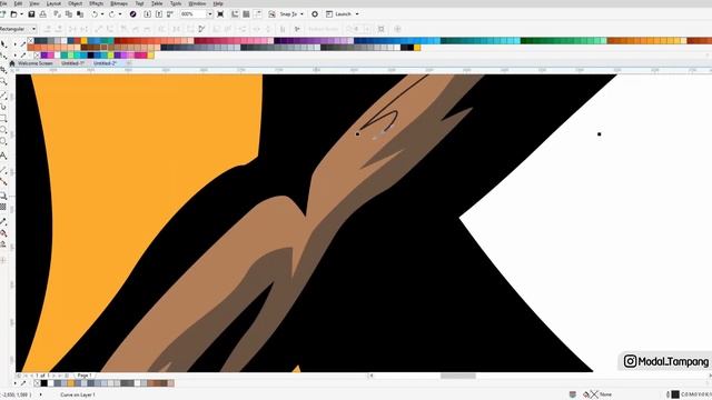 Skull Reaper Logo E-sport Speed Art Tutorial #vectorart смотреть онлайн