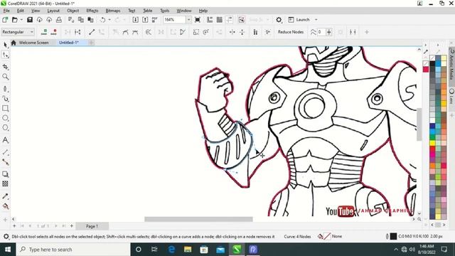 Pencil sketch into a vector designing in corel draw 💕 #coreldrawtutorial #ahmadgraphics #coreldraw смотреть онлайн