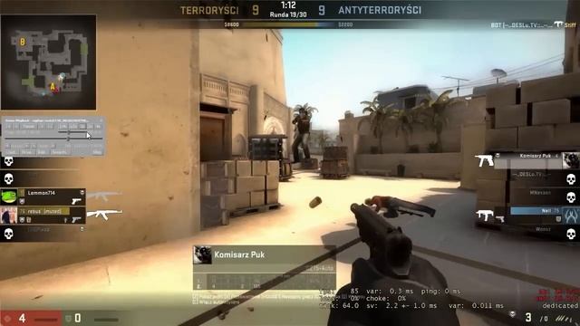 Komisarz Puk 1 vs 3 CS GO смотреть онлайн