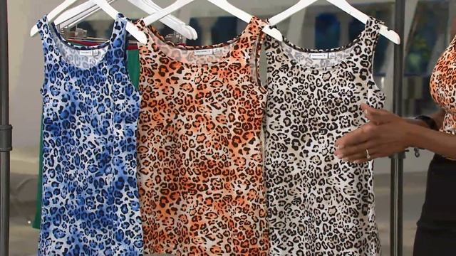 Susan Graver Printed Butterknit Scoop Neck Tank With Jennifer Coffey