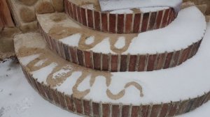 работа обогрева уличных ступеней зимой