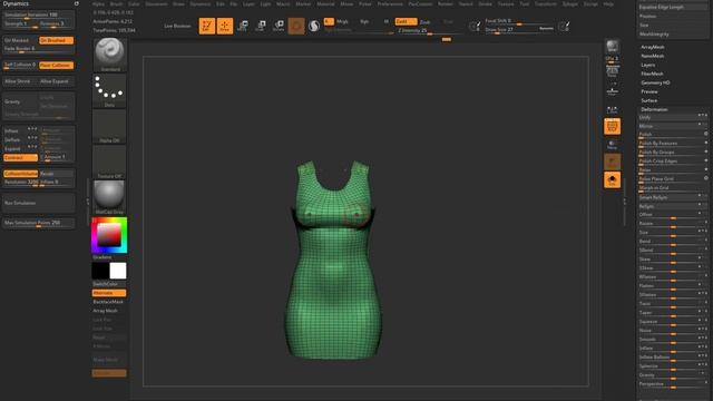 013 ZBrush 2021 Custom Plane Clothing Pattern Dress Creation смотреть онлайн