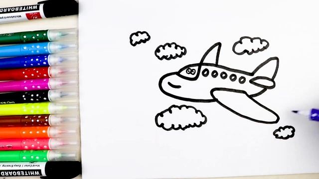 Drawing plane for kids/Bolalar uchun samalyot rasmini chizish/Рисунок самолет для детей смотреть онлайн