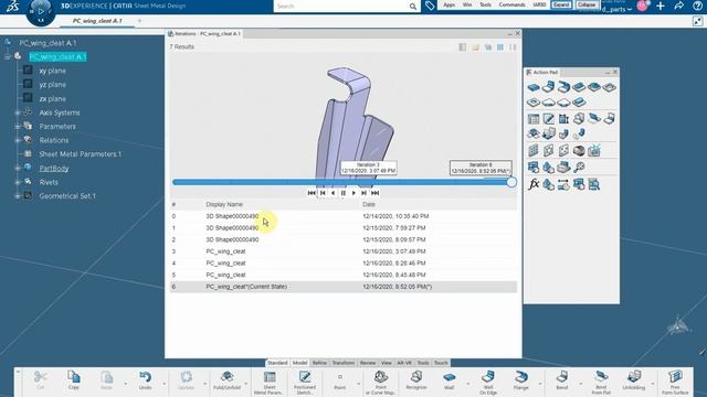 ENOVIA/CATIA 3DEXPERIENCE command c:Iterations смотреть онлайн