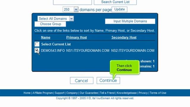 How To Update Yur DNS At ItsYourDomain.com