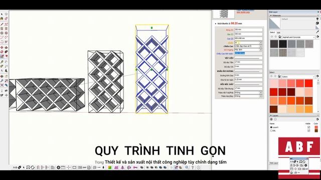 ABF Workshop - Các kiểu chia ô rượu tự động trong SketchUp để sản xuất CNC смотреть онлайн
