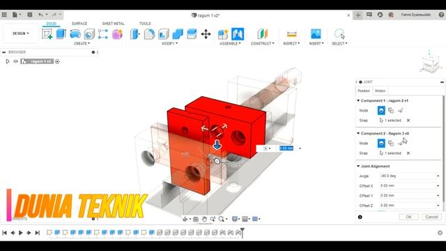 Assemble Ragum Mini Catok Fusion 360 Tutorial Indonesia Latihan 37 Beginners смотреть онлайн