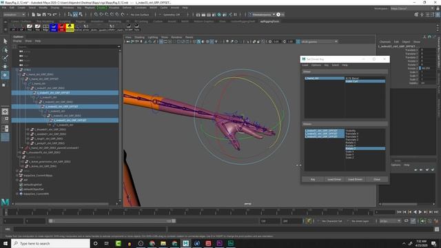 Biped Character Rig Part 16 - finger curl and spread attributes смотреть онлайн