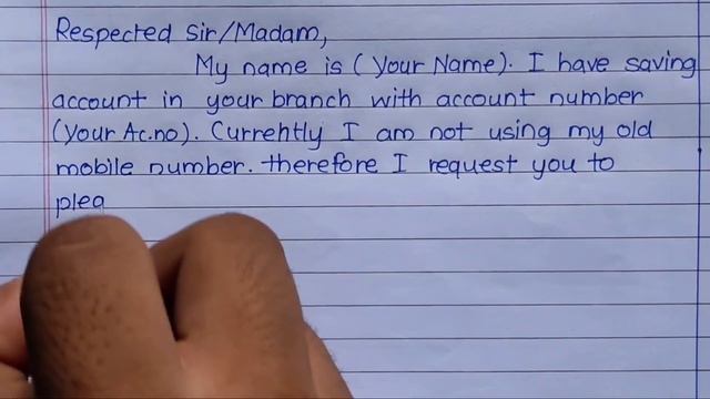 Application to Bank Manager to Change Mobile Number | Request to Update Mobile Number смотреть онлайн