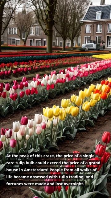 A tulip bulb craze, known as "Tulip Mania," gripped the Netherlands. #fact #facts #random #history смотреть онлайн