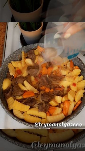 КАРТОШЕЧКА С МЯСОМ И ФАСОЛЬЮ