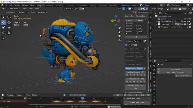 How to retarget auto-rig pro rig to a MIXAMO animation смотреть онлайн