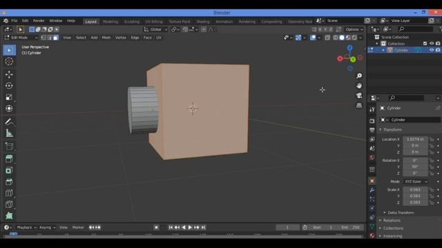 How to add holes in mesh using intersect boolean tool | blender modeling tutorials смотреть онлайн