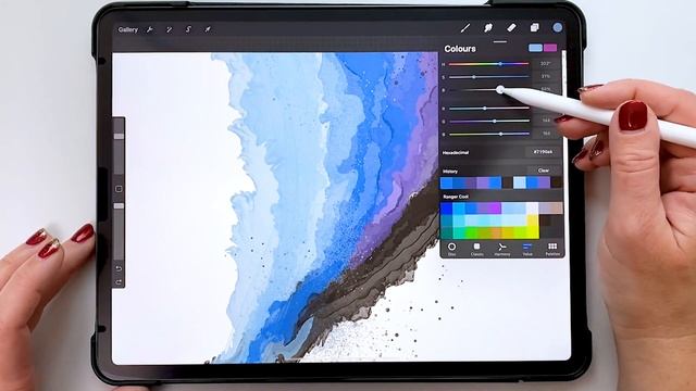 Create Alcohol Ink Art in Procreate with the Liquify Tool | Digital Fluid Art with Metallics смотреть онлайн