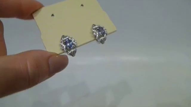 Серьги с натуральным танзанитом 1.63 ct Серебро 925 смотреть онлайн