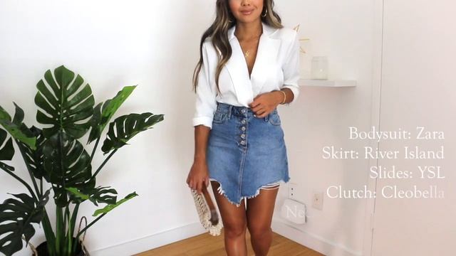How To Style Denim Skirt | 5 Ways to Wear the Denim Skirt + Lookbook смотреть онлайн