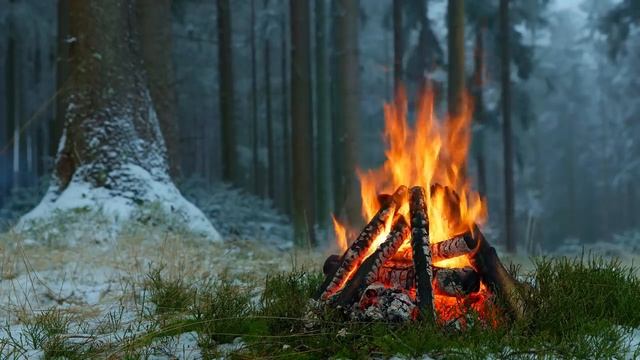 Это НАСТОЯЩИЙ зимний костер в Заснеженном лесу ☀️ 100% Аутентичные звуки смотреть онлайн