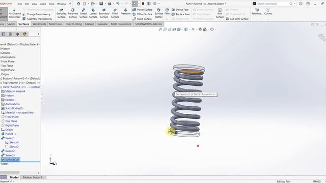 Lắp ráp lò xo tự động đàn hồi - Flexible Components Spring - Solidworks Tip смотреть онлайн