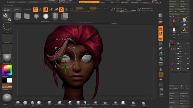 2- Zbrush Local Simmetry - Group As Dynamesh Sub смотреть онлайн