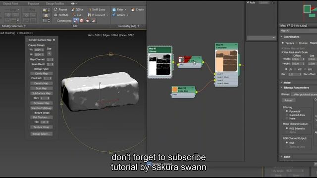 3ds max tuto--polydamage and render surface map смотреть онлайн