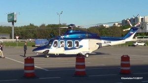 Agusta Westland AW-139 RA-01996 Engine start. Takeoff. HeliRussia 2017