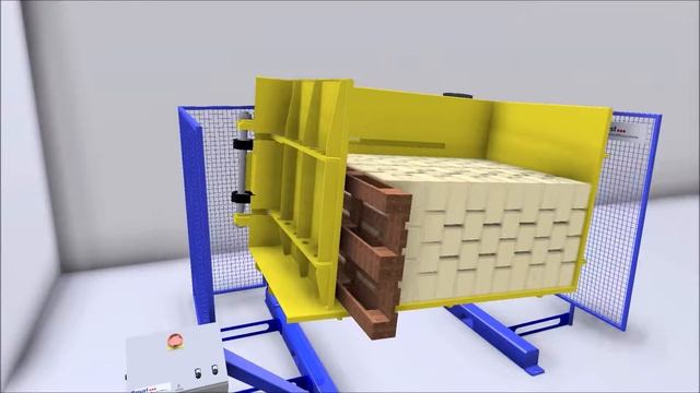 Palettenwender - pallet inverter PW 600: 2 x 95° (Animation) смотреть онлайн