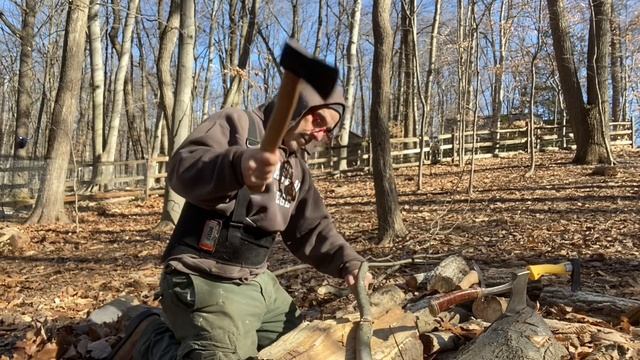 Using the new Stihl chainsaw and splitting axes and hatchets! смотреть онлайн