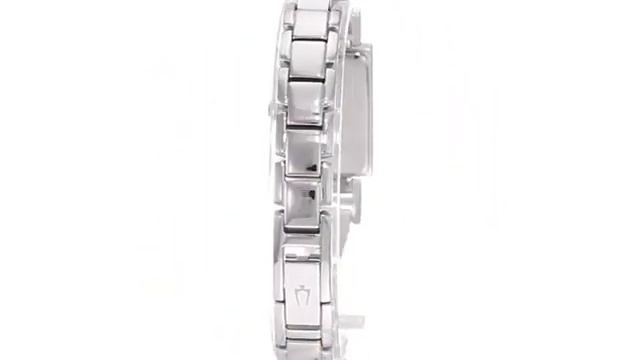Bulova Ladies' Classic Diamond Dial Stainless Steel 2 Hand Quartz Watch with Black Dial смотреть онлайн