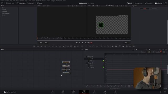 Object Morph Transition in Davinci Resolve Fusion смотреть онлайн