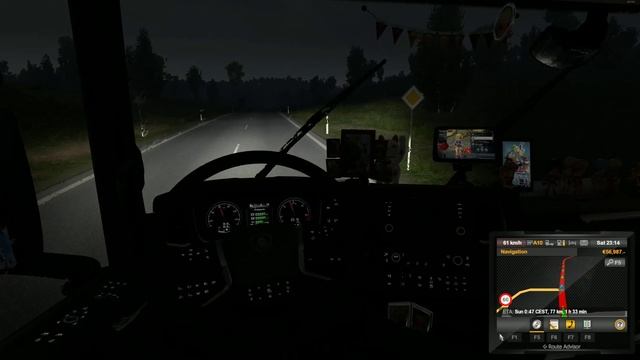 Euro Truck Simulator 2 - Comfy Deutschland Rainy Night driving смотреть онлайн