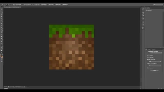 Photoshop CS6 3D Shapes Modeling & Texturing Tutorial Minecraft Grass Block Icon Logo смотреть онлайн