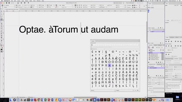 InDesign - Glyphs Palette смотреть онлайн