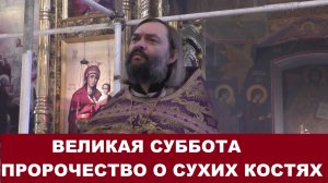 Великая Суббота. Пророчество о сухих костях. Священник Валерий Сосковец